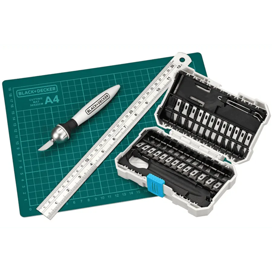 Black+Decker Black + Decker Craft Hobby Knife Kit w/ 26 Blades & Cutting Mat