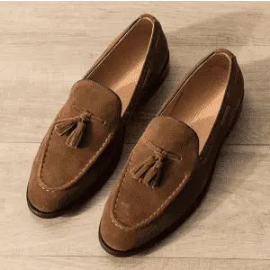 Men's Italian Style Suede Driving Loafers