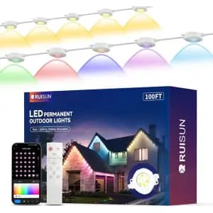Ruisun 50-Foot Permanent Outdoor RGBCW Lights