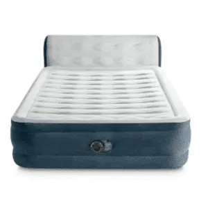 Intex 18" Pillow Top Air Queen Mattress with Electric Pump and Headboard