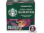 32-Ct Starbucks K-Cup Coffee Pods, Dark Roast Coffee, Sumatra