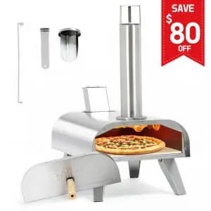 Big Horn Outdoors 12" Wood Pellet Pizza Oven