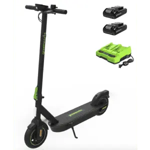 Greenworks 48V (24V x 2) Stealth Series Electric Scooter w/Two 4.0Ah Batteries and Dual Port Charger