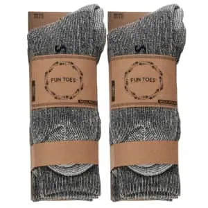 Men's Merino Wool Hiking Socks 4-Pair Pack