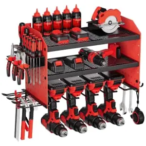 Vevor 4-Drill 3-Layer Power Tool Organizer