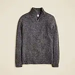 J.Crew Men's Rugged Merino Wool-Blend Marled Quarter-Zip Sweater