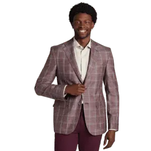 Joseph Abboud Men's Classic Fit Wool Blend Windowpane Sport Coat