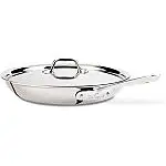 All-Clad 12" Fry Pan W/Lid / D3 Stainless - Second Quality