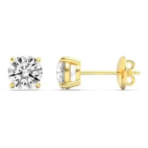 IGI-Certified 2-tcw FVS Round Cut Lab-Grown Diamond Earrings