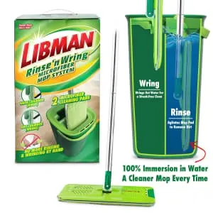 Libman Microfiber Roller Flat Mop w/ Bucket
