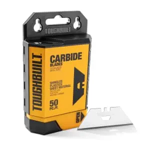Toughbuilt Carbide Bi-metal Utility Razor Blade 50-Pack