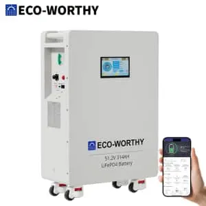 Eco-Worthy 48V 314AH LiFePO4 Vertical Standing Backup Battery