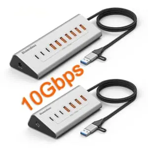 Blueendless 7-Port 10Gbps Aluminum USB Hub