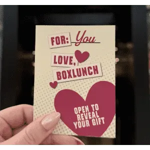 Valentine's Coupon Cards at BoxLunch Stores