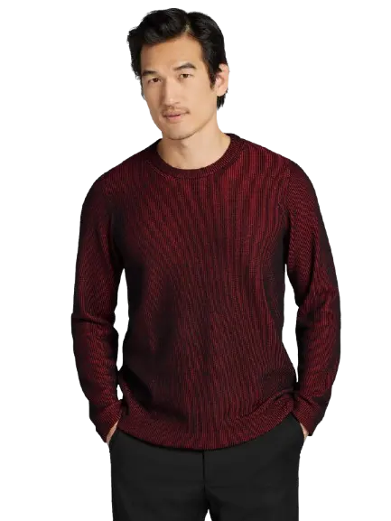 Awearness Kenneth Cole Men's Ribbed Crewneck Sweater