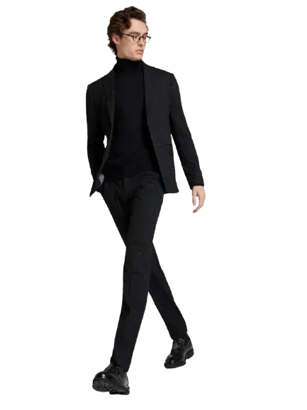 Egara Men's Skinny Fit Stripe Suit