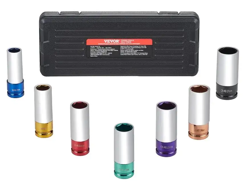 Vevor 7-Piece Lug Nut Impact Socket Set