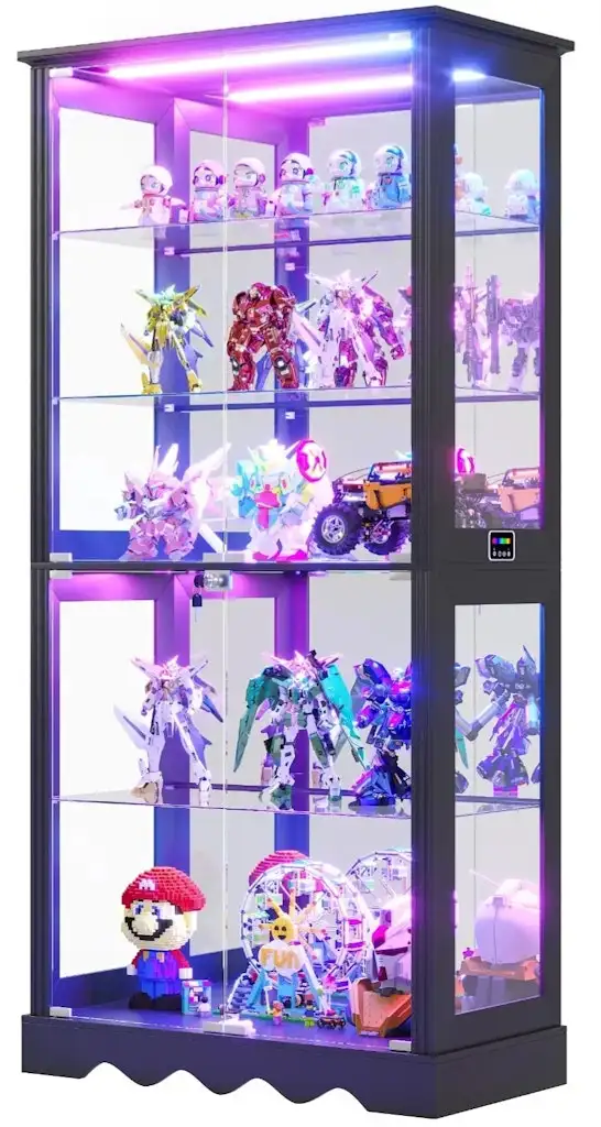 Glass Display Cabinet w/ RGB Lights