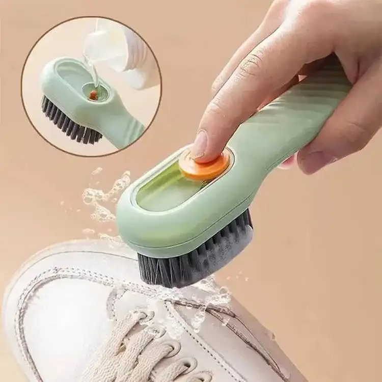 Shoe Cleaning Brush w/ Built-In Soap Dispenser