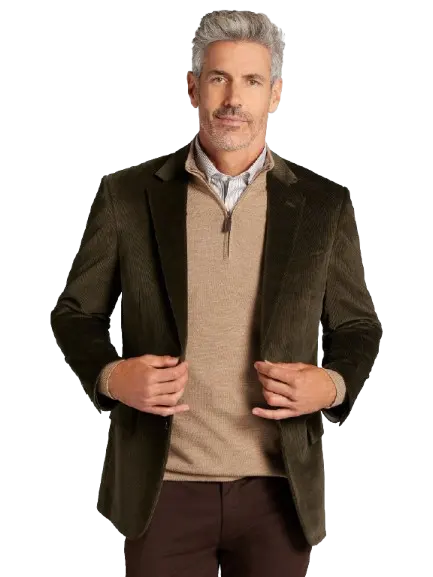 Wilke-Rodriguez Men's Modern Fit Corduroy Sport Coat
