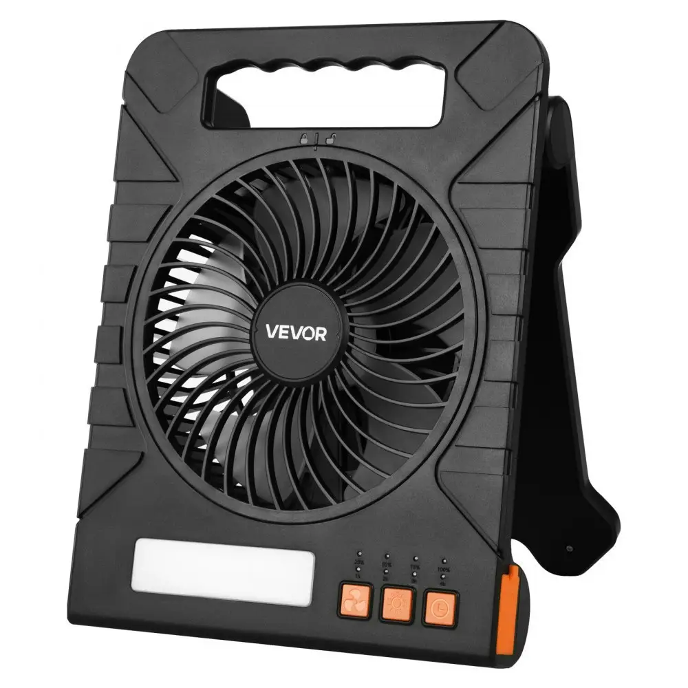 Vevor Rechargeable Solar Fan w/ LED