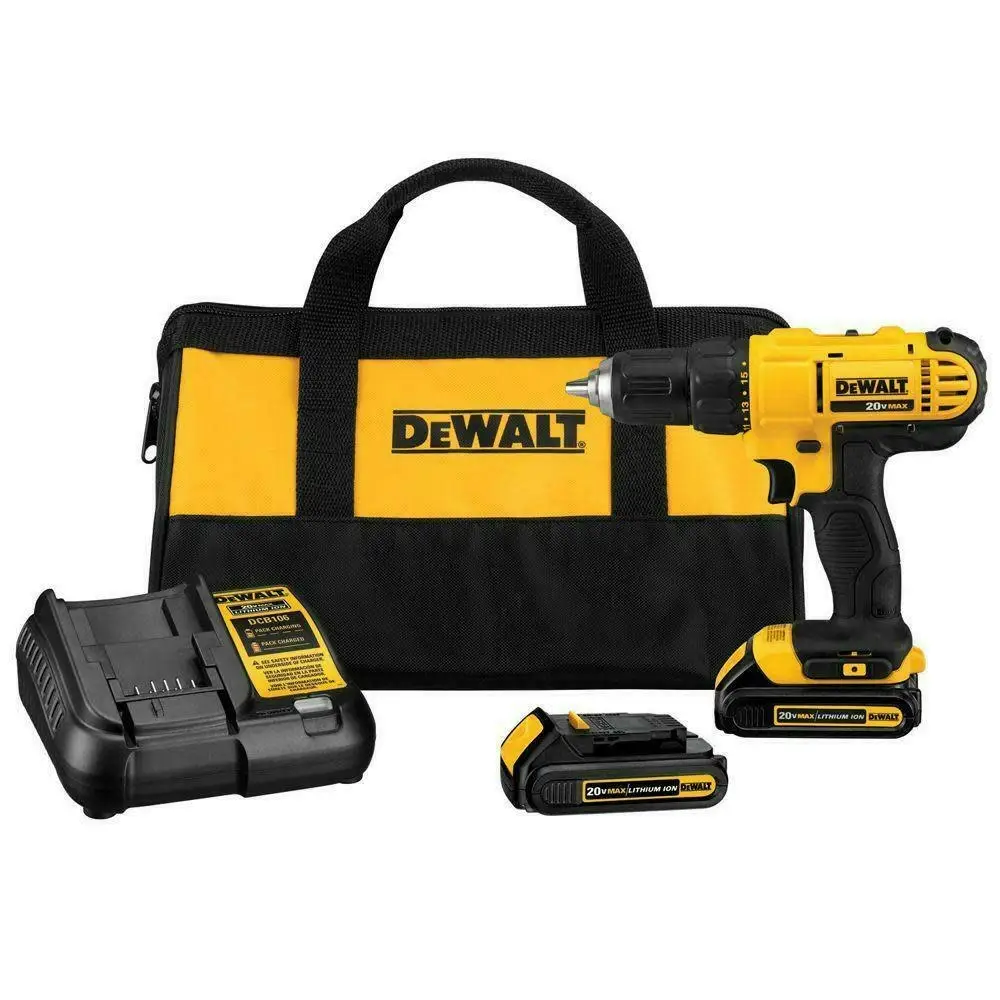 DeWalt 20V Max Cordless Li-Ion 1/2" Compact Drill Driver Kit