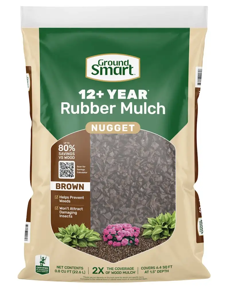 GroundSmart 12+ Year Nugget 0.8-cu. ft. Rubber Mulch