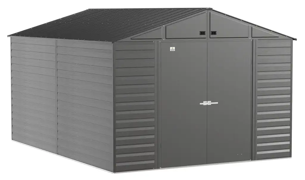 Arrow 10x14ft Galvanized Steel Metal Storage Shed