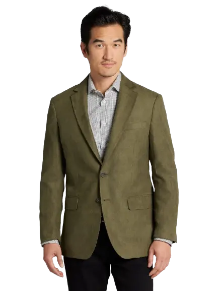 Wilke-Rodriguez Men's Modern Fit Faux Suede Sport Coat