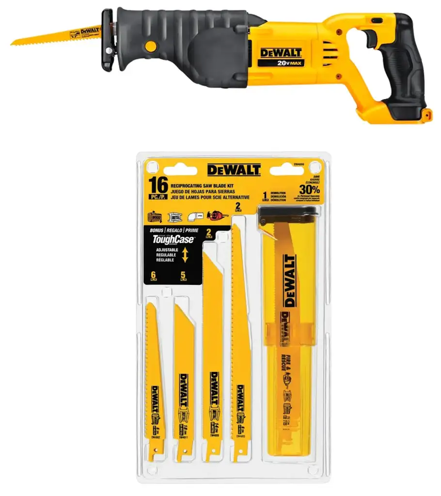 DeWalt 20V Reciprocating Saw w/ 16-Pack Reciprocating Blades