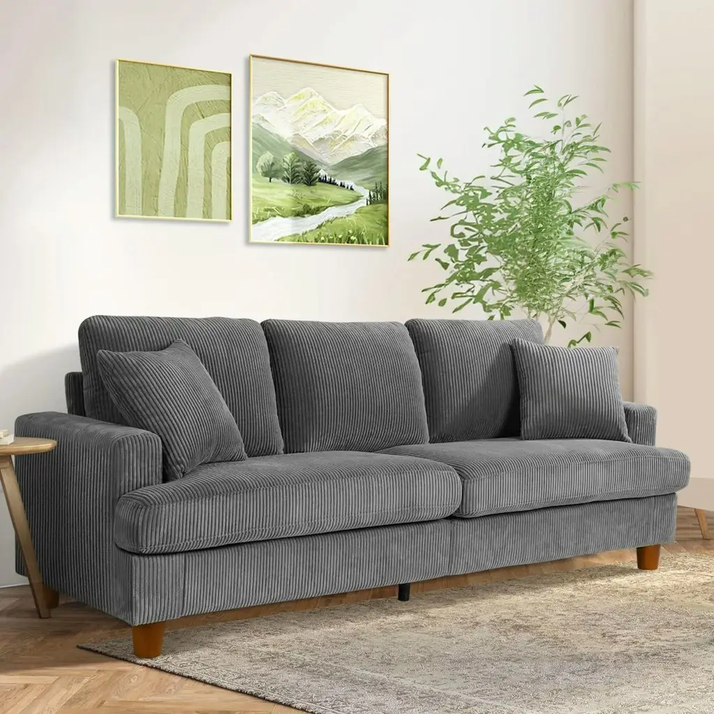 Neche 83'' 3-Seater Corduroy Sofa