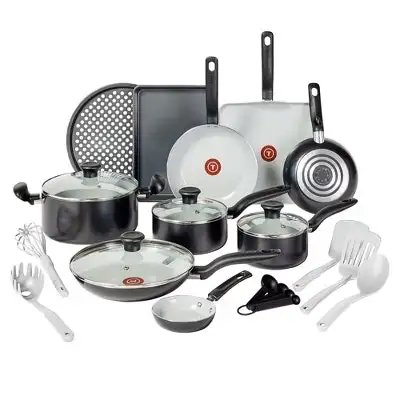 T-Fal Simply Cook 20pc Ceramic Nonstick Cookware Set