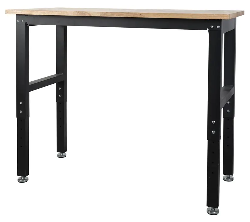 WorkPro 48" Adjustable-Height Heavy Duty Steel Frame Workbench w/ Wood Top