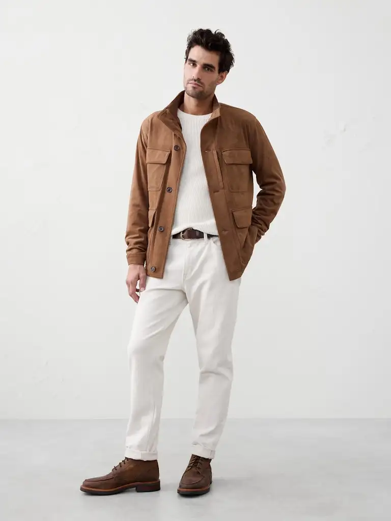 Banana Republic Factory Men's Vegan Suede Field Jacket
