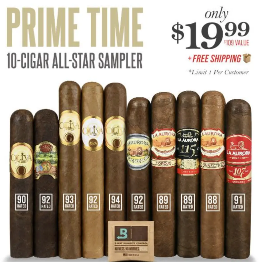 Prime Time 10-Cigar All-Star Sampler