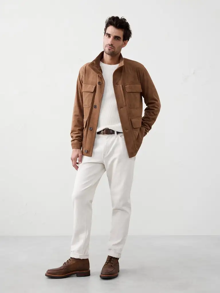 Banana Republic Factory Men's Vegan Suede Field Jacket