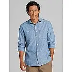 Joseph Abboud Men's Modern Fit Chambray Button Up Shirt