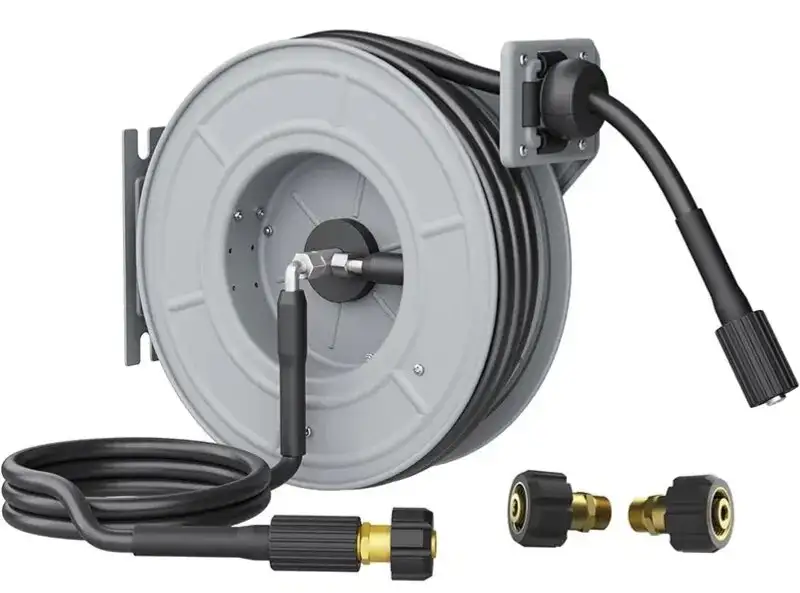 Giraffe Tools Retractable Power Pressure Washer Hose Reel 1/4" x 65 ft