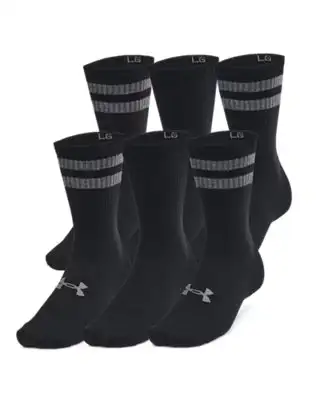 Under Armour Unisex Essential Crew Socks 6-Pack
