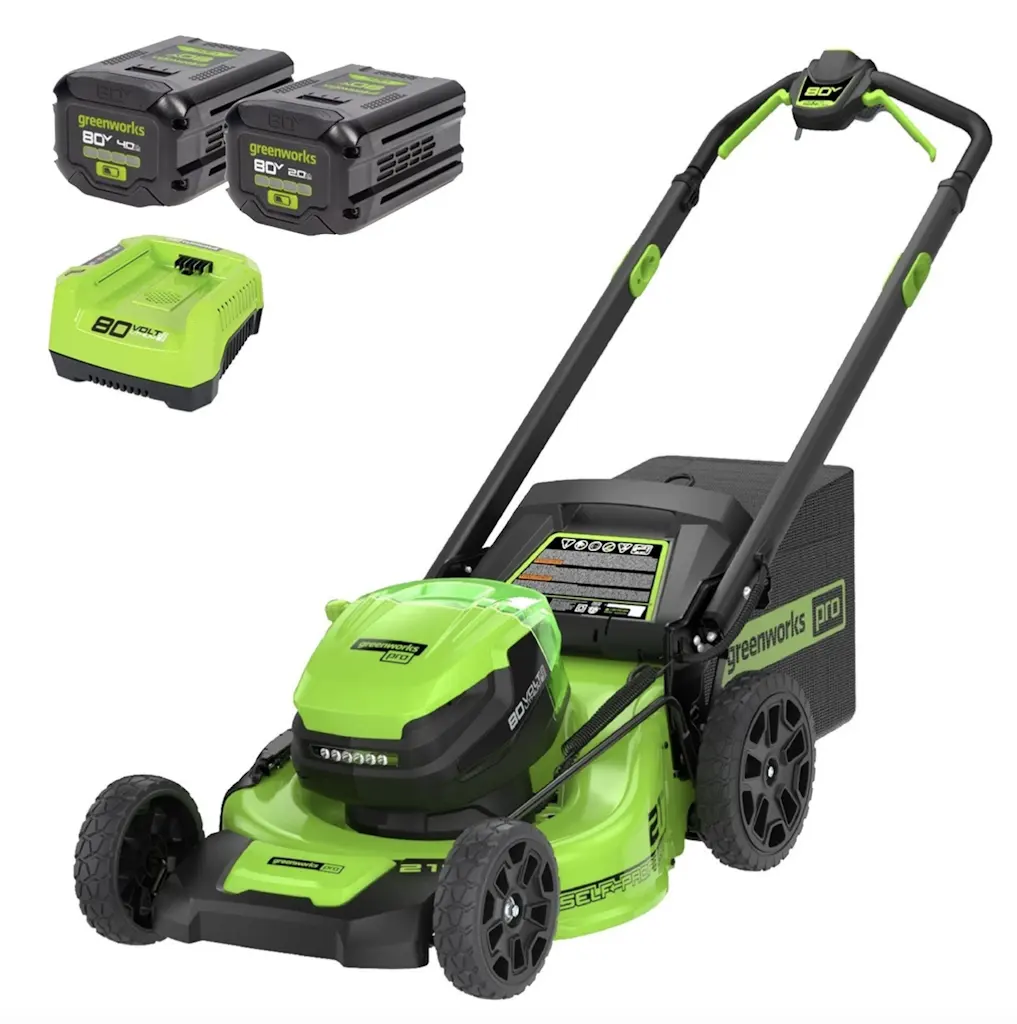Certified Refurb Greenworks 80V 21" Self-Propelled Mower w/ 4Ah & 2Ah Battery & Rapid Charger