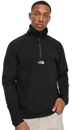 The North Face Men's TKA Glacier Center Logo 100 Fleece 1/2 Zip Jacket