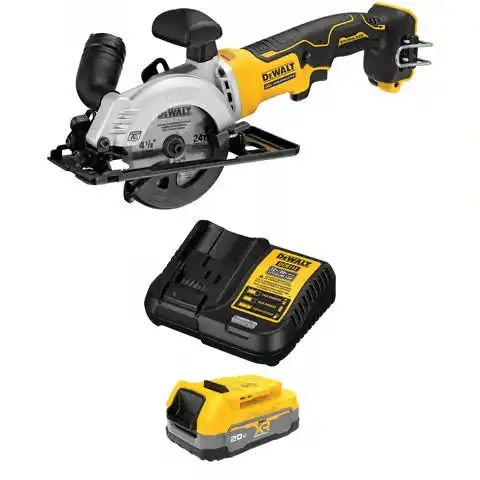 DeWalt Atomic 20V MAX Cordless Brushless 4-1/2" Circular Saw + Powerstack Battery Kit