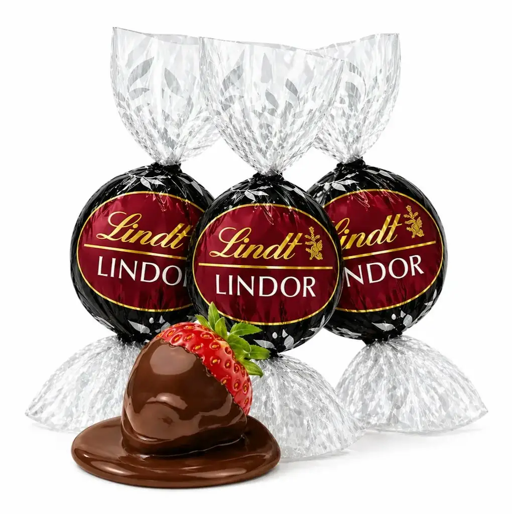 Lindt LINDOR Strawberry Dark Chocolate Truffle 5-lb. Bag