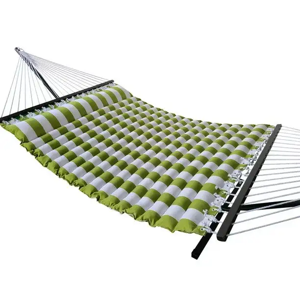 Open-Box Coral Coast GreenThick Stripe Pillow Top Hammock