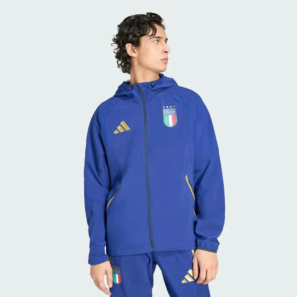 adidas Men's Italy Tiro Travel Full Zip Windbreaker