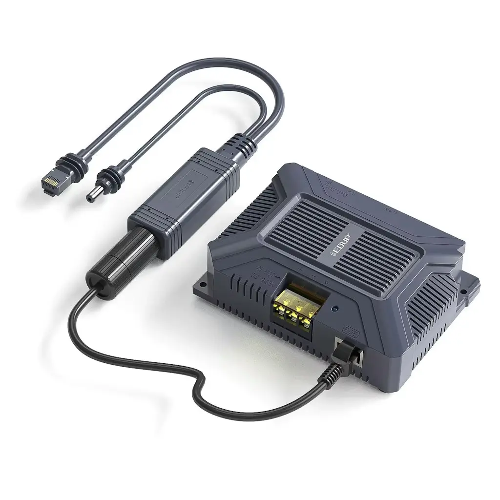 Edup 180W Step Up GigE PoE Injector Surge Protection With Splitter for Starlink Mini