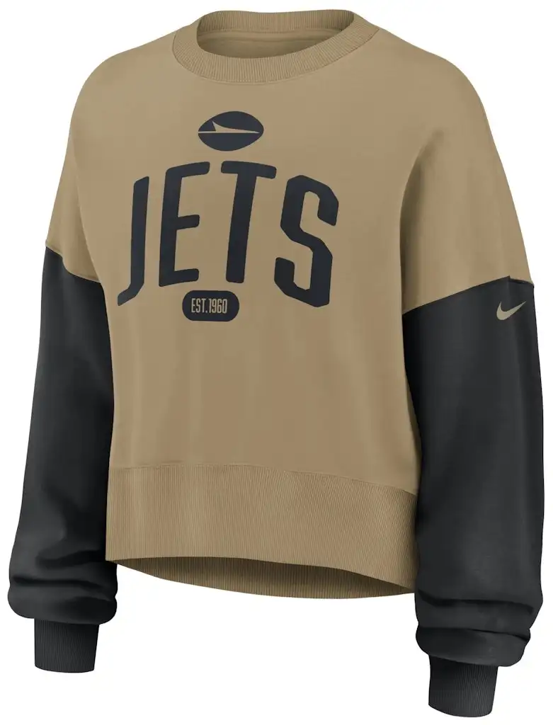Nike Women's New York Jets Phoenix Rewind Crew Pullover Sweatshirt