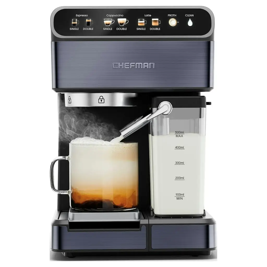 Open-Box Chefman 20-Bar 2-Cup Stainless Espresso Machine