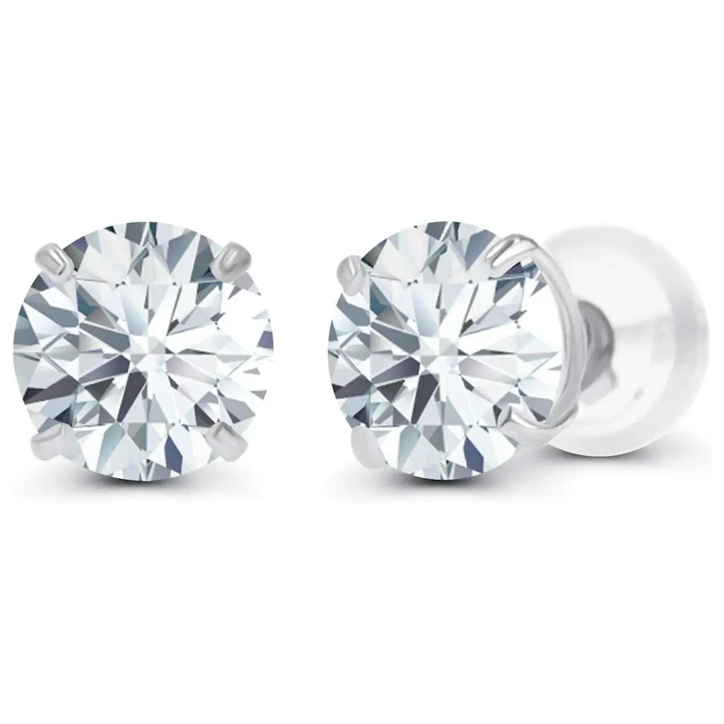 1.50-TCW Lab-Grown Diamond Stud Earrings in 14K Gold