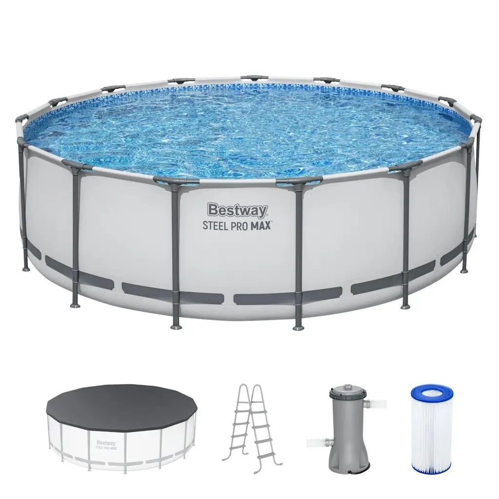 Bestway Steel Pro 15-Foot Round Above Ground Swimming Pool